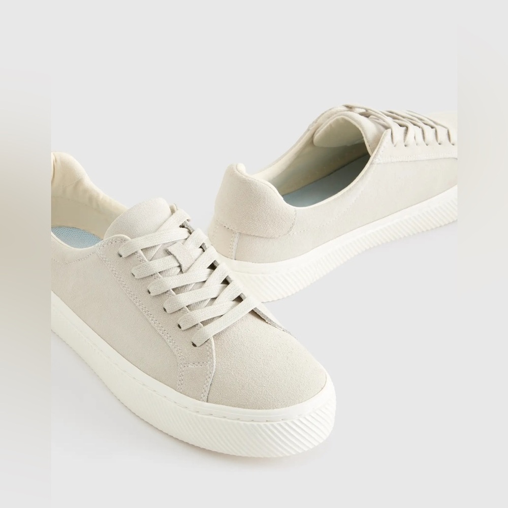 Quince Italian Suede Everyday Sneaker in Almond Size 9.5